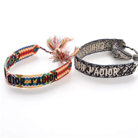 dior j'adior bracelet set|CHRISTIAN DIOR Woven Cotton J'Adior Friendship Bracelet Set .